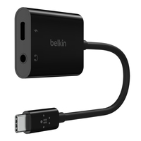 Belkin RockStar 3,5mm Audio- and USB-C Chargeadapter  NPA004btBK kabelis, vads