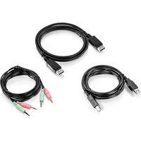 TrendNET 6 ft.DisplayPort,USB,and Audio KVM Cable Kit 710931170184 TK-CP06 datortīklu aksesuārs