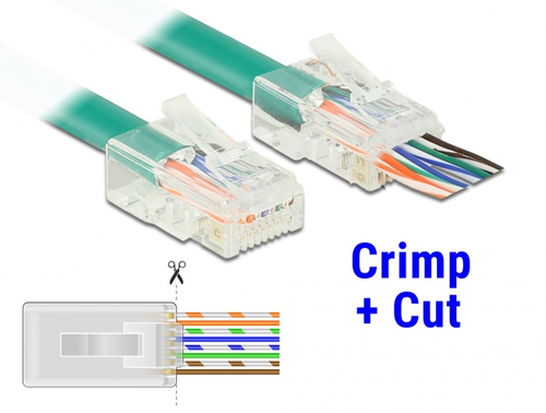 Netzwerkanschluss - RJ-45 (M) - UTP - 5 - 6.5 mm - CAT 6 - durchsichtig (Pack... datortīklu aksesuārs