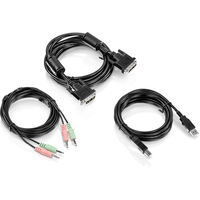 TrendNET 10 ft. DVI-I, USB,and Audio KV M Cable Kit 710931170160 TK-CD10 datortīklu aksesuārs