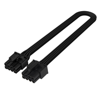 Silverstone 8 Pin PCIe zu 6+2 Pin PCIe Kabel 350mm - black kabelis, vads