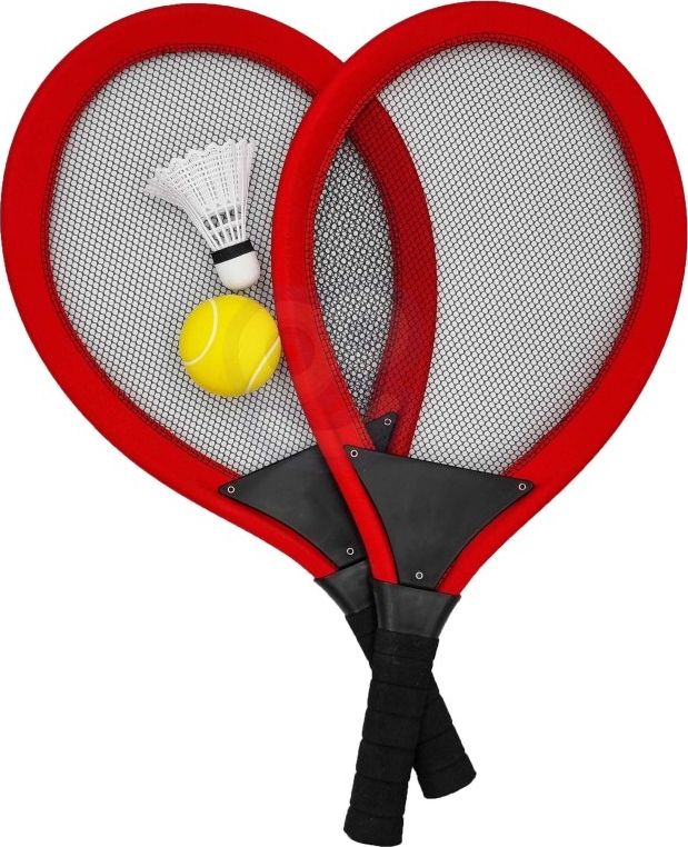 Woopie WOOPIE Duze Rakietki do Tenisa Badminton dla Dzieci Zestaw + Pilka Lotka 40901 (5904326940901) Sporta aksesuāri