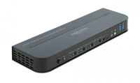 Delock DisplayPort 1.4 KVM Switch 8K 30 Hz with USB 3.0 and Audio - KVM / audio / USB switch - 4 ports datortīklu aksesuārs