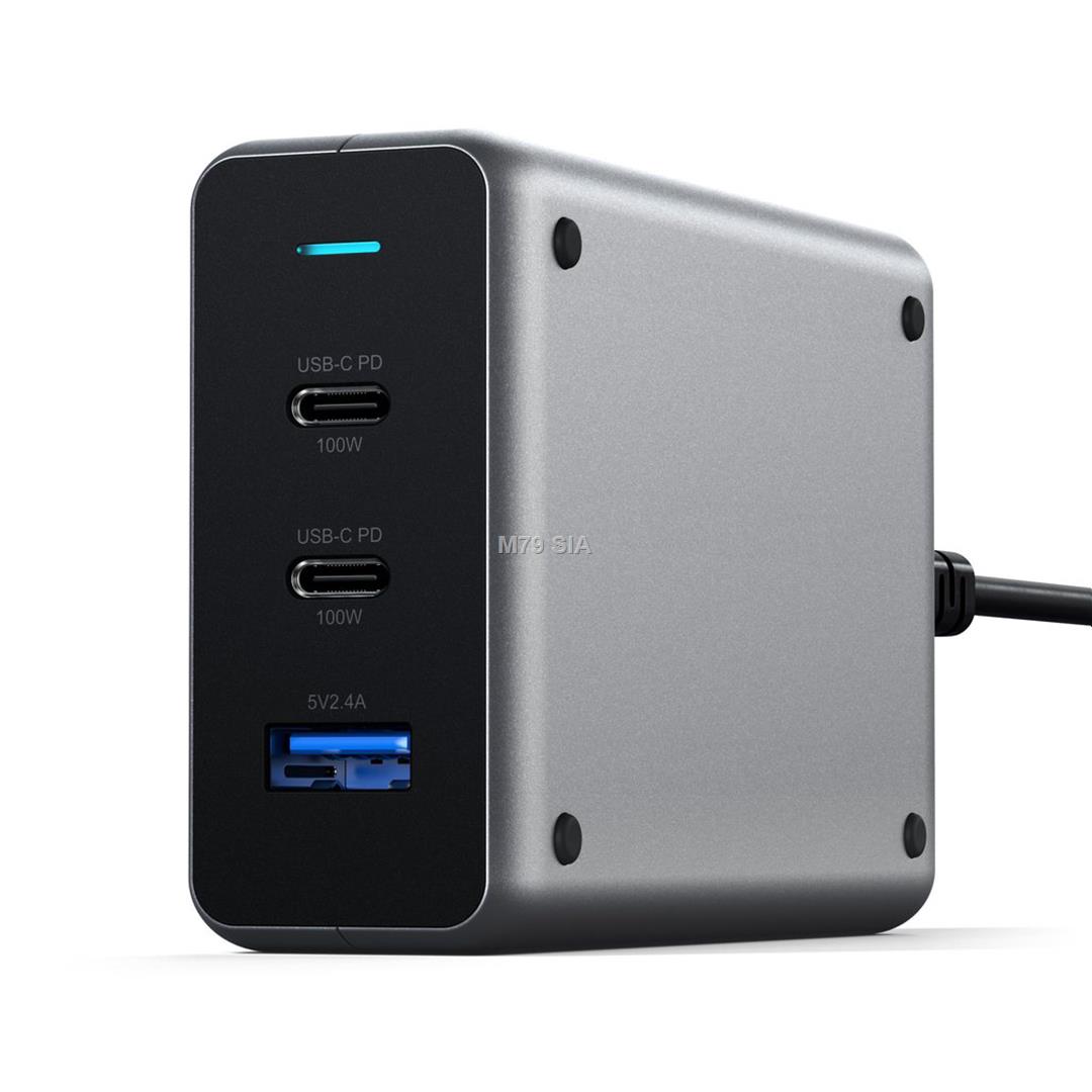 Ladowarka Satechi ST-TC100GM 1x USB-A 2x USB-C 2.4 A (ST-TC100GM-EU) iekārtas lādētājs