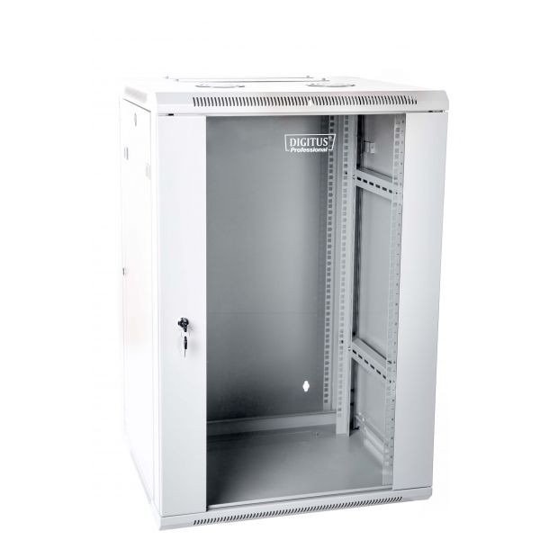 DIGITUS Wallmount cabinet 18U, double section, 600x6000mm, grey RAL 7035 Serveru aksesuāri