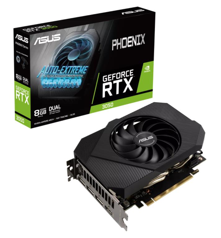 ASUS Phoenix PH-RTX3050-8G NVIDIA GeForce RTX 3050 8 GB GDDR6 video karte