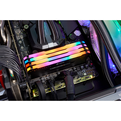 Corsair Vengeance RGB Pro Schwarz 32GB DDR4 Kit 3200-16 K4 operatīvā atmiņa