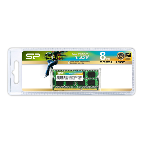 Silicon Power 8GB [1x8GB 1600MHz DDR3 CL11 1,35V SO-DIMM] operatīvā atmiņa