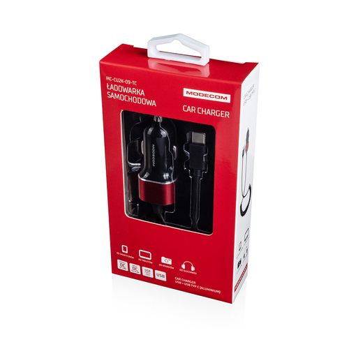 Car charger MC-CU2K-09-TC (USB + USB Typ C) iekārtas lādētājs