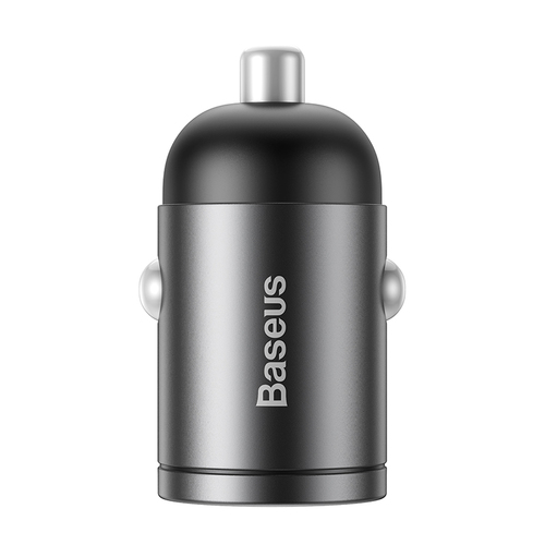Baseus Mini car charger Tiny Star, USB, QC 3.0, 30W (gray) iekārtas lādētājs