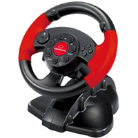 Esperanza Steering wheel with vibrations High Octane EG103 (PC, PS2, PS3; black color) spēļu konsoles gampad
