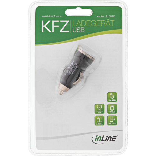 InLine USB KFZ Charger Stromadapter 12-24V iekārtas lādētājs