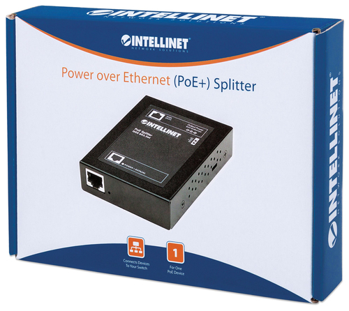 Intellinet PoE+ Splitter IEEE 802.3at/af 5/7,5/9/12 V aksesuārs portatīvajiem datoriem