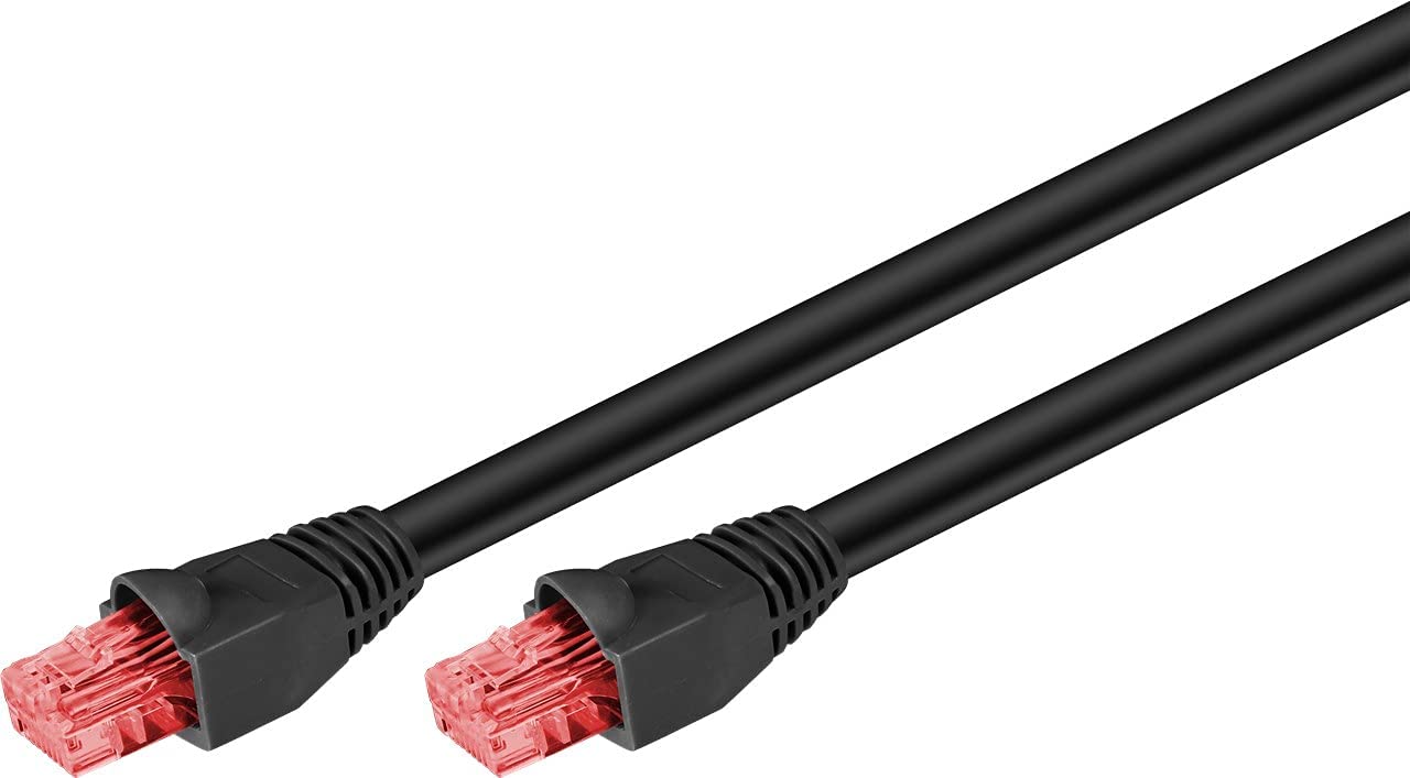 goobay CAT6 outdoor patch cable U / UTP black 20m kabelis, vads