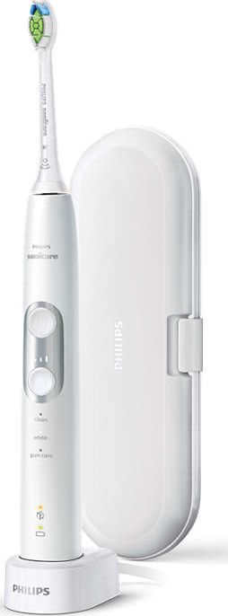 Szczoteczka Philips Sonicare ProtectiveClean 6100 HX6877/28 Biala 1_792819 (8710103846840) mutes higiēnai