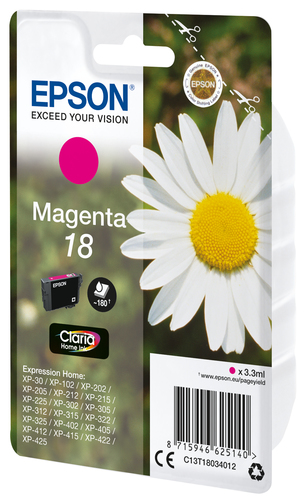 Epson ink cartridge magenta Claria Home T 180         T 1803 kārtridžs