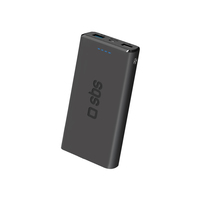 SBS TTBB10000FASTK Akkuladegerät Schwarz Lithium Polymer (LiPo) 10000 mAh (TTBB10000FASTK) 8018417293931 Powerbank, mobilā uzlādes iekārta