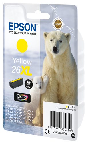 Epson ink cartridge XL yellow Claria Premium T 263      T 2634 kārtridžs