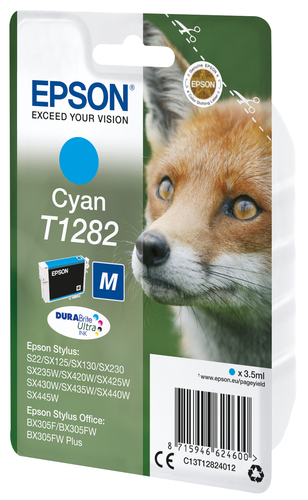 Epson C13T12824022 3.5ml Cyan cartridge (C13T12824022) kārtridžs