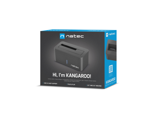 NATEC Kangaroo USB 3.2 Gen 1 (3.1 Gen 1) Type-A Black cietā diska korpuss