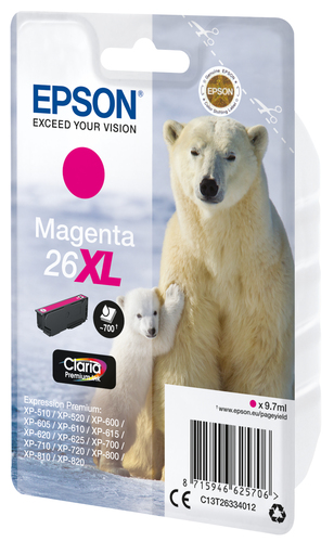 Epson T2633 "Eisbar" Tinte Single Pack Magenta XL kārtridžs