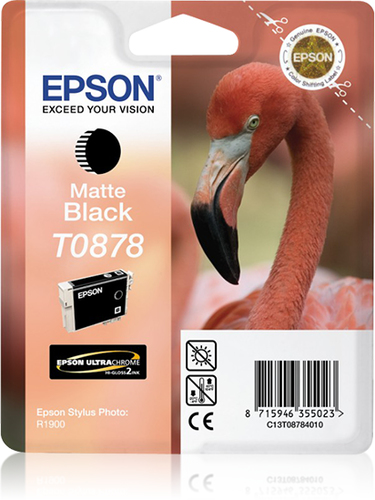 Ink Epson T0878 black Retail Pack BLISTER | Stylus Photo R1900 kārtridžs