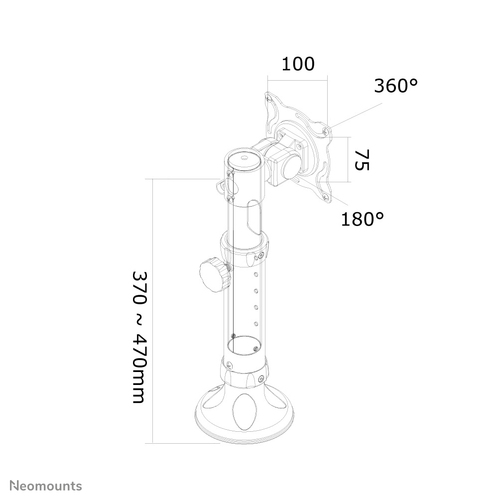 NewStar Flatscreen Desk Mount (grommet) aksesuārs portatīvajiem datoriem