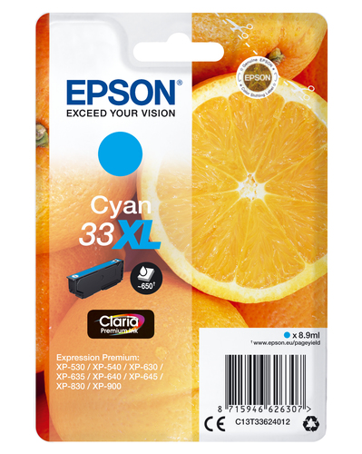 Epson T3362 "Orange" Tinte Single Pack Cyan XL kārtridžs