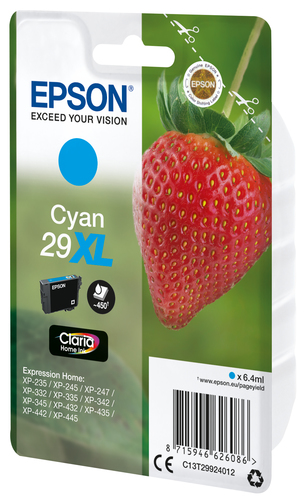 Epson ink cartridge XL cyan Claria Home 29            T 2992 kārtridžs