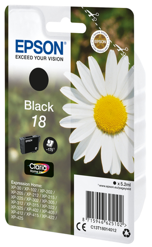 Epson T1801 "Ganseblumchen" Tinte Single Pack black kārtridžs