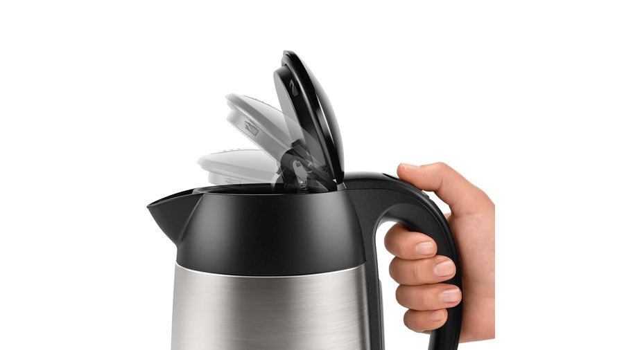 Bosch TWK3P420 electric kettle 1.7 L Black,Stainless steel 2400 W Elektriskā Tējkanna