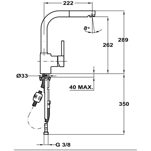 ARK 938 WHITE Teka      Kitchen faucet Baterija