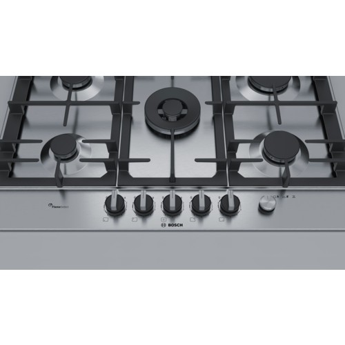 Bosch Serie 6 PCQ7A5M90 hob Stainless steel Built-in Gas 5 zone(s) plīts virsma