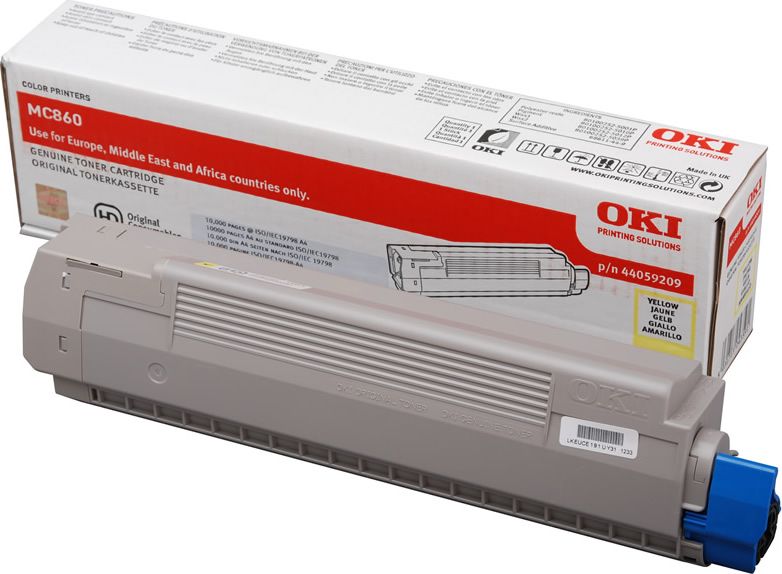 Toner OKI yellow | 10000pgs | MC860 toneris