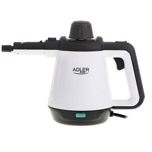 Adler Steam cleaner AD 7038 Power 1200 W, Steam pressure 3.5 bar, Water tank capacity 0.45 L, White/Black tvaika tīrītājs, ierīce