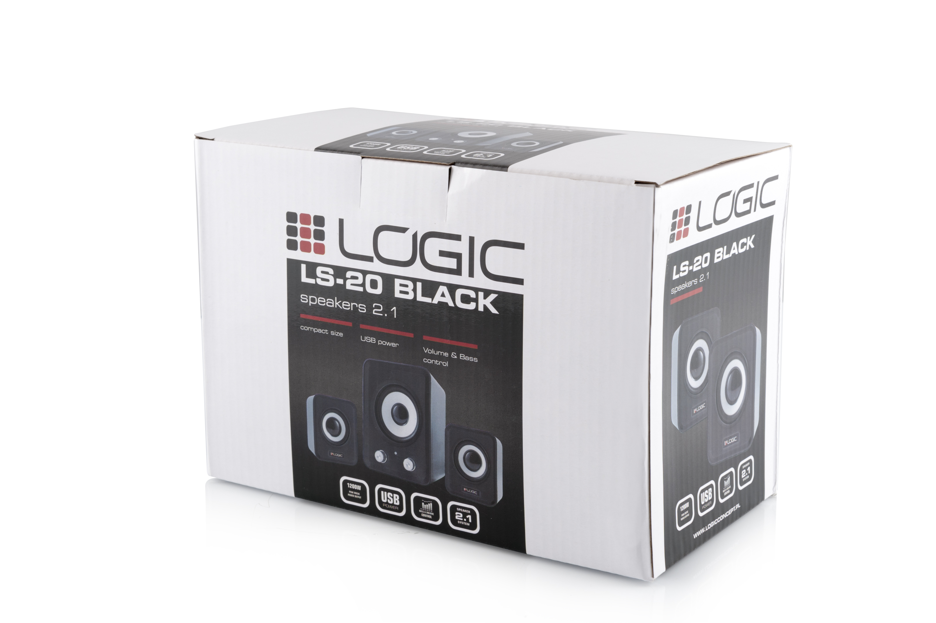 LOGIC Speakers LS-20 black [ 2.1] datoru skaļruņi