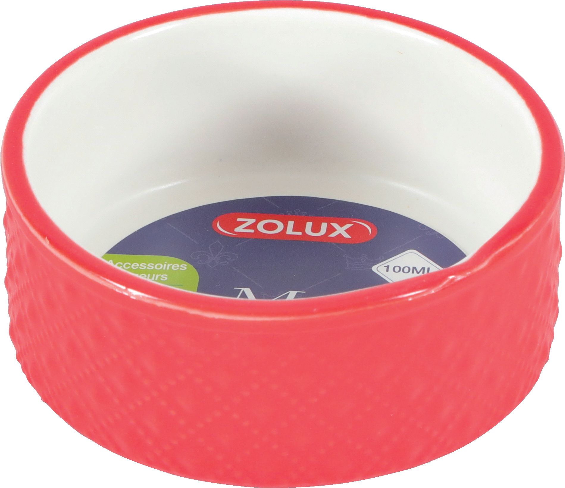 Zolux Miska gres dla gryzonia MARGOT 100 ml kol. czerwony 9539797 (3336022066166) grauzējiem