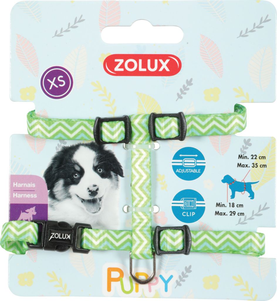 Zolux Szelki Puppy PIXIE 8 mm kol. zielony 7544752 (3336027667436)