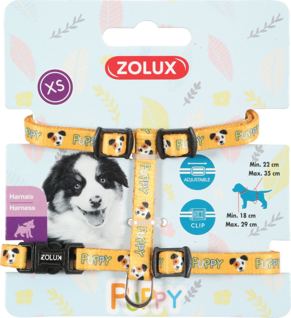 Zolux Szelki Puppy MASCOTTE 8 mm kol. zolty 7544746 (3336027667375)
