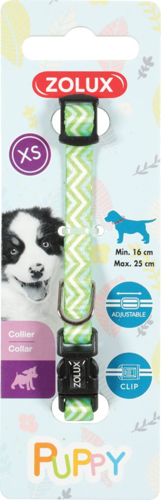 Zolux Obroza Puppy PIXIE 8 mm kol. zielony 7544480 (3336027667412) aksesuārs suņiem