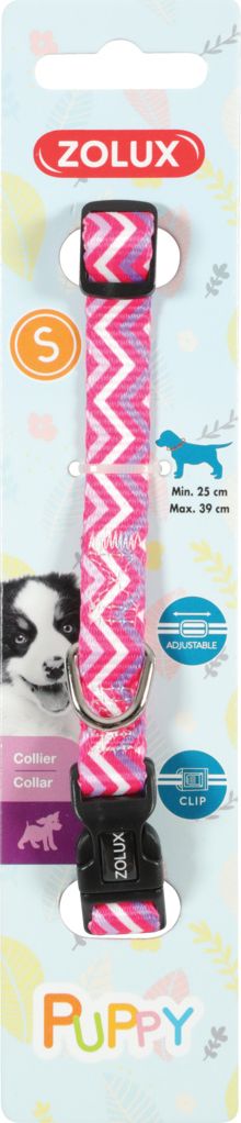 Zolux Obroza Puppy PIXIE 13 mm kol. kol. rozowy 7544482 (3336026667444) aksesuārs suņiem