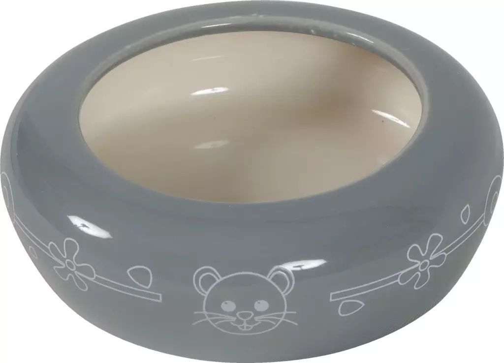 Zolux Miska ceramiczna dla gryzonia, zapobiega wydostawaniu sie karmy lub wody, 200 ml kol. szary/bezowy 9539802 (3336022061055) grauzējiem