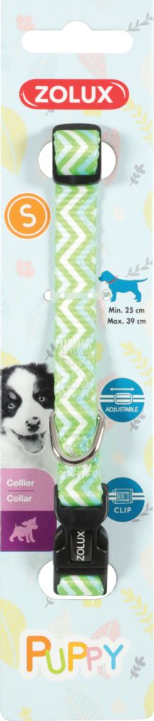 Zolux Obroza Puppy PIXIE 13 mm kol. zielony 7544483 (3336027667443) aksesuārs suņiem