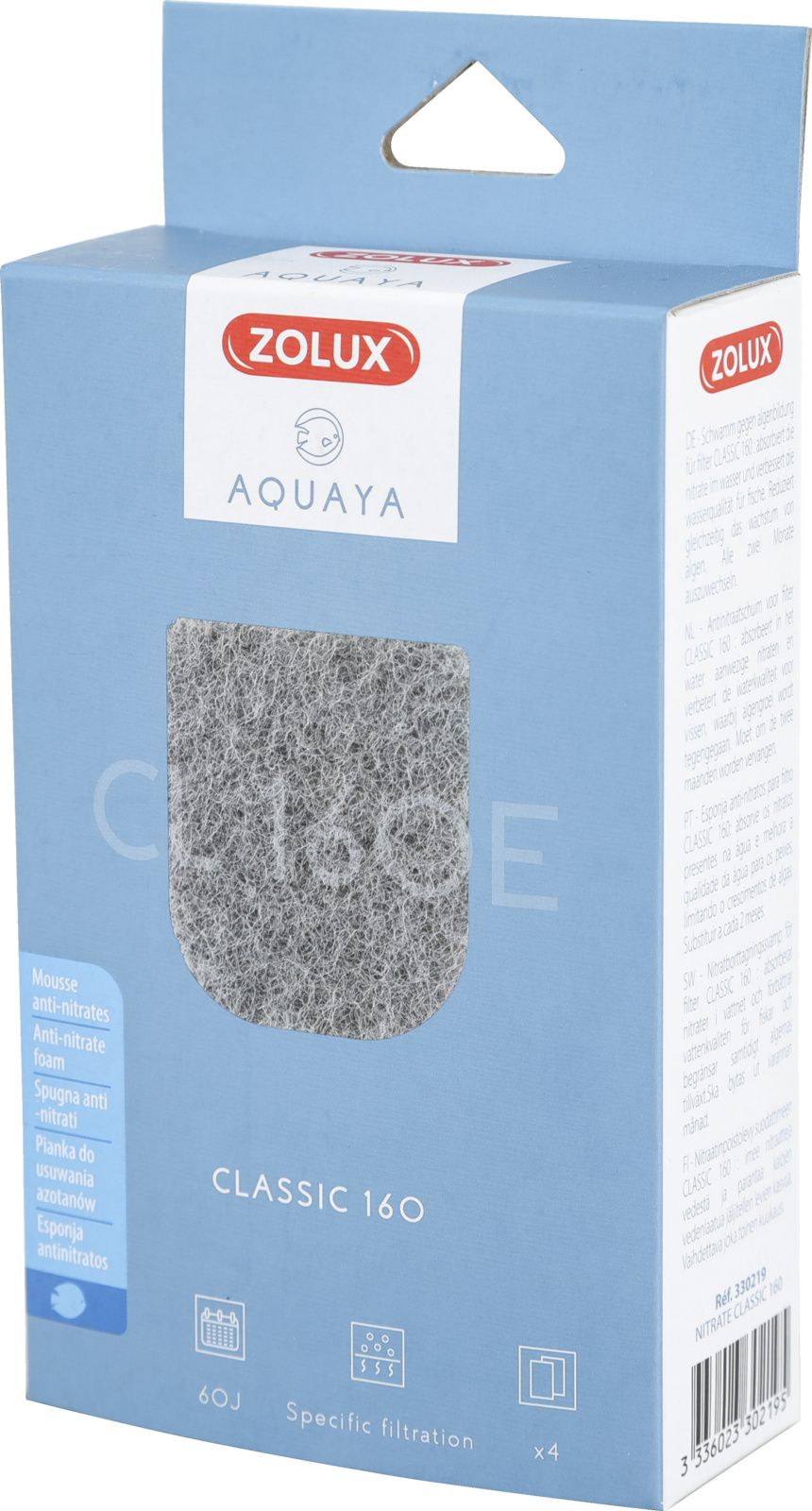 Zolux AQUAYA Wklad Nitrate Classic 160 7544677 (3336023302195) akvārija filtrs