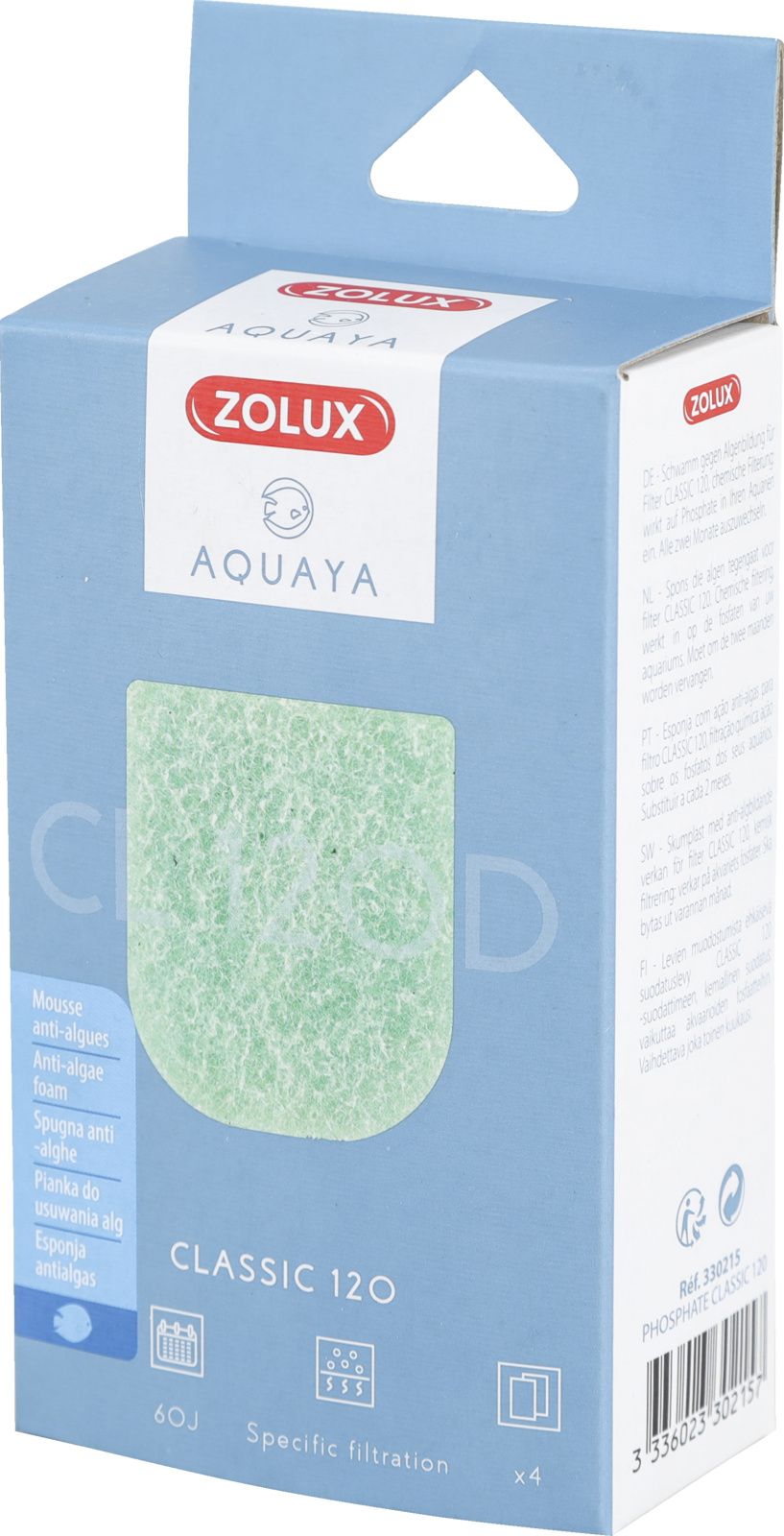 Zolux AQUAYA Wklad Phosphate Classic 120 7544694 (3336023302157) akvārija filtrs