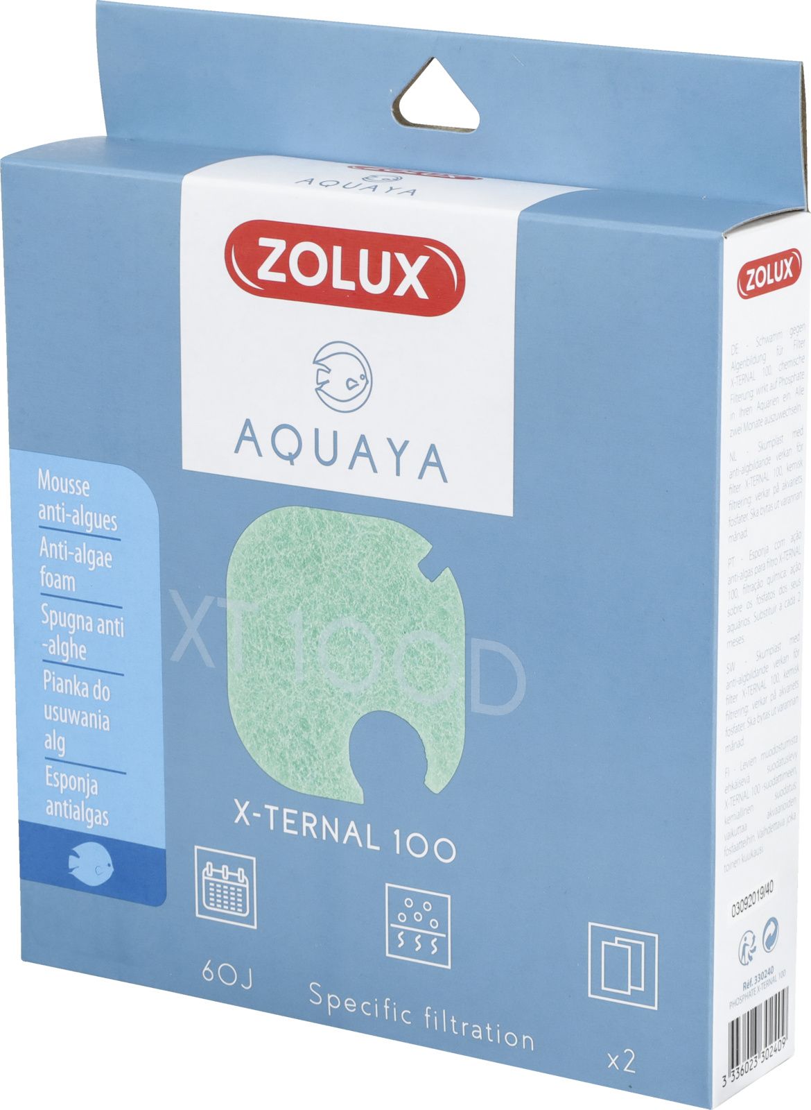 Zolux AQUAYA Wklad Phosphate Xternal 100 7544700 (3336023302409) akvārija filtrs