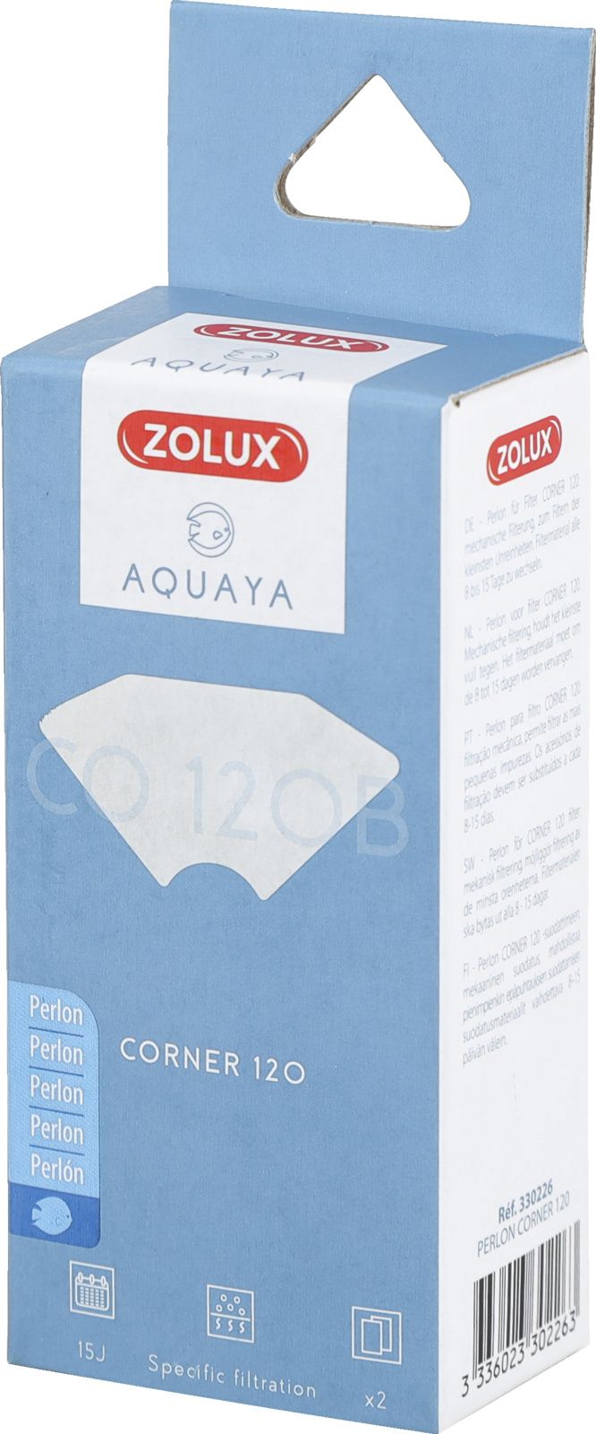 Zolux AQUAYA Wklad Perlon Corner 120 7544688 (3336023302263) akvārija filtrs