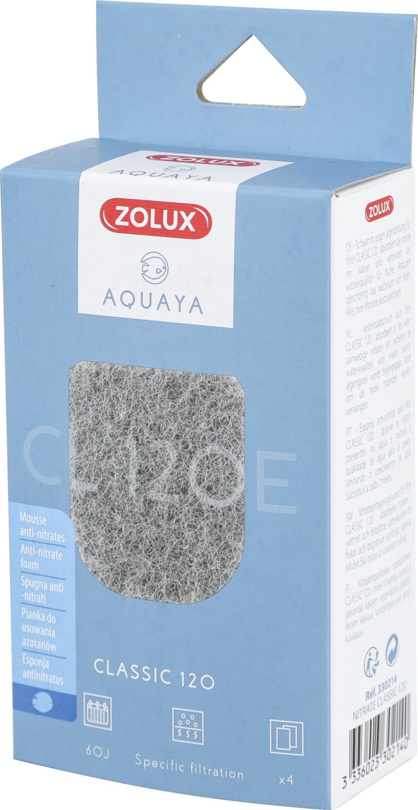 Zolux AQUAYA Wklad Nitrate Classic 120 7544676 (3336023302140) akvārija filtrs