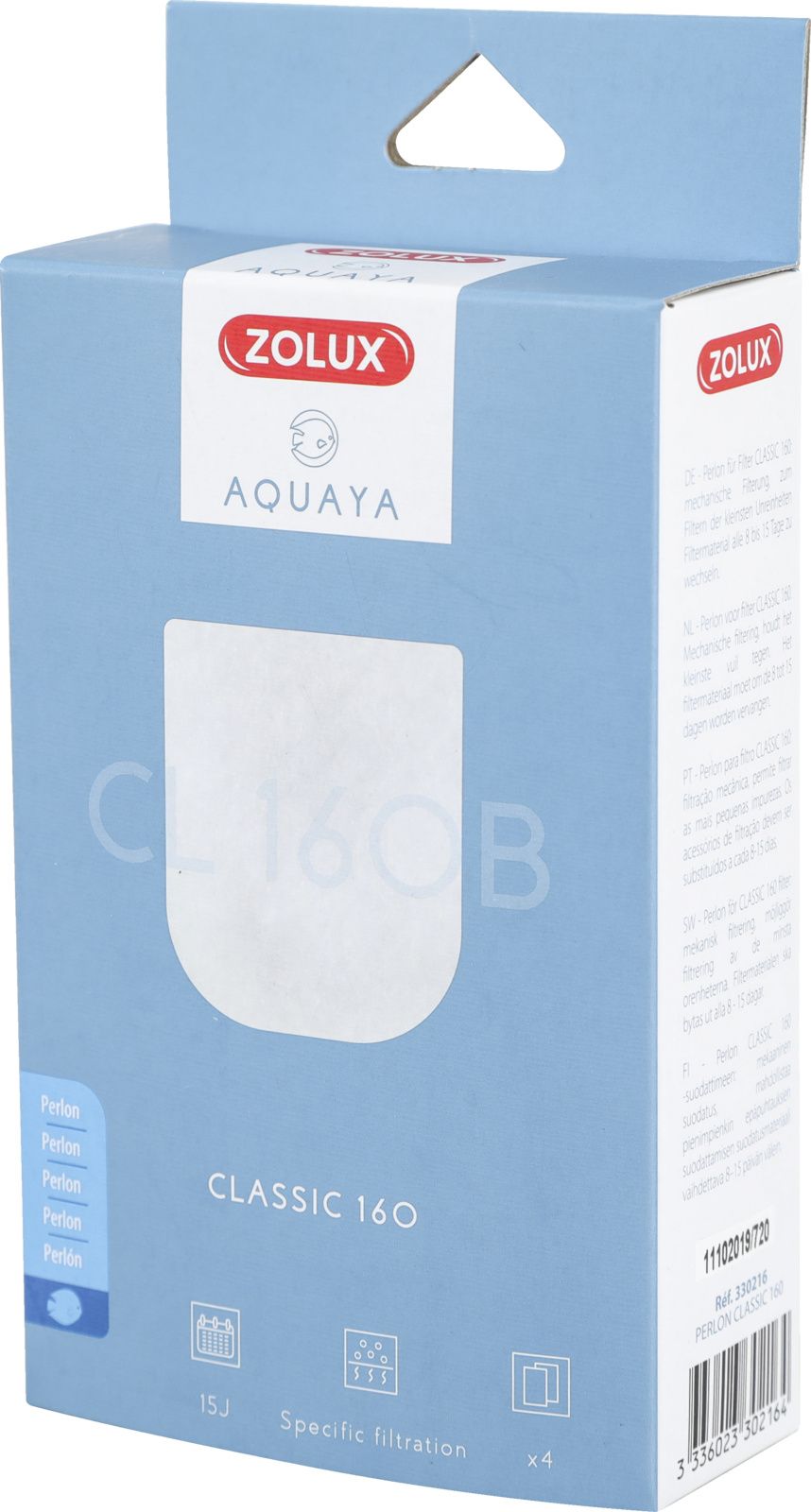 Zolux AQUAYA Wklad Perlon Classic 160 7544686 (3336023302164) akvārija filtrs