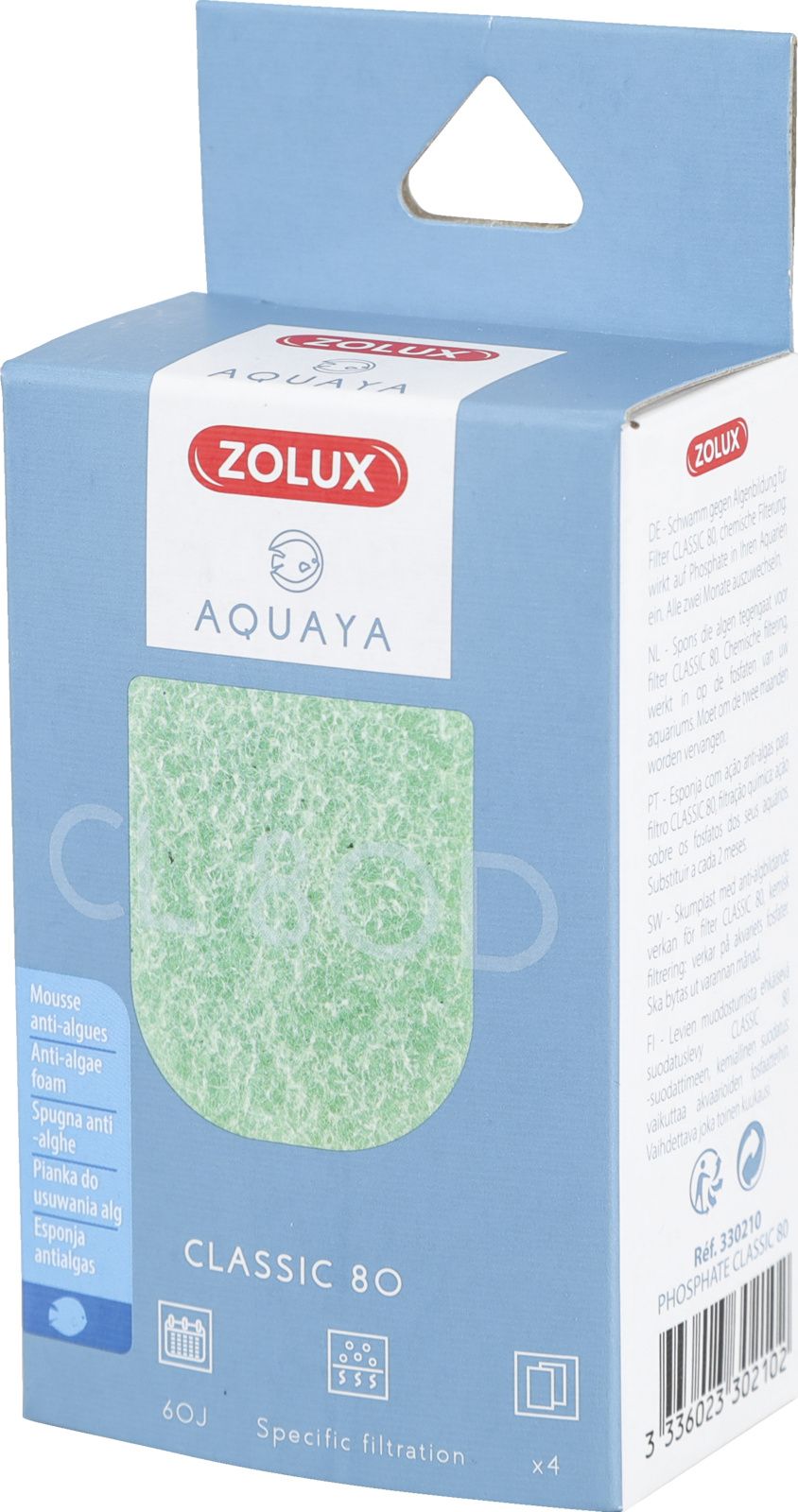 Zolux AQUAYA Wklad Phosphate Classic 80 7544696 (3336023302102) akvārija filtrs